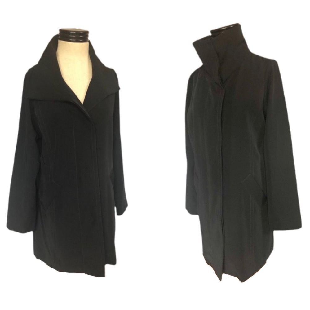Eileen Fisher Black High Collar Jacket Medium